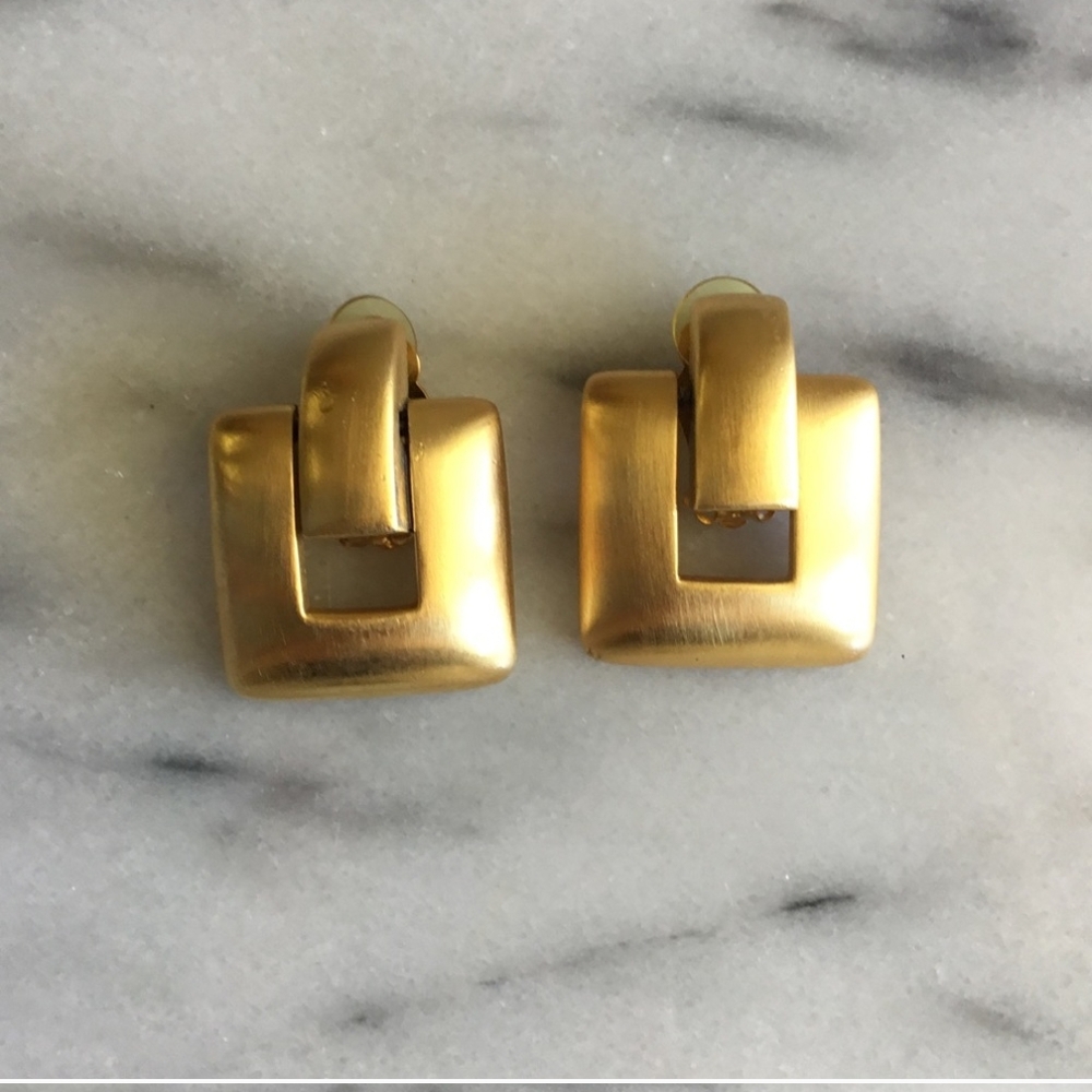 Gold Geometric Statement Earrings
